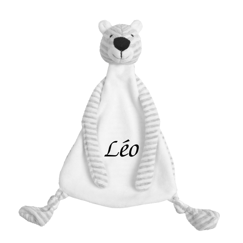  - polo panthère - plat blanc gris 25 cm 